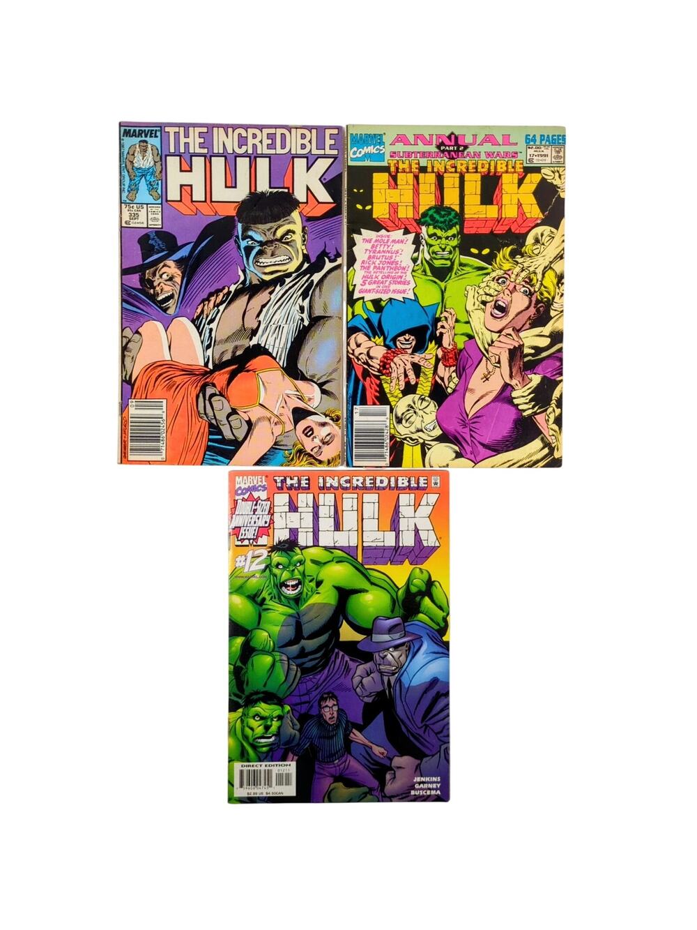 The Incredible Hulk Comic Lot #335, Annual #17, Vol 2 #12 Marvel Comics